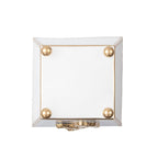 Horse Head White Square Metal Cachepot for Bedroom, Office, Kitchen or Vanity - Cachepots from Jaye's Studio