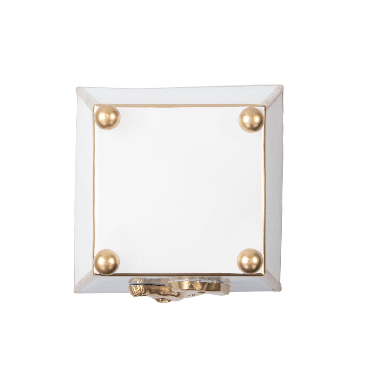 Horse Head White Square Metal Cachepot for Bedroom, Office, Kitchen or Vanity - Cachepots from Jaye's Studio