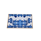 Ink Blot Blue Enameled Square Decorative Trinket Tray, Catch All Tray, Jewelry Tray for Vanity, Bathroom, Bedside Home Office - Avail 02/22 - Trinket Trays from Jaye's Studio