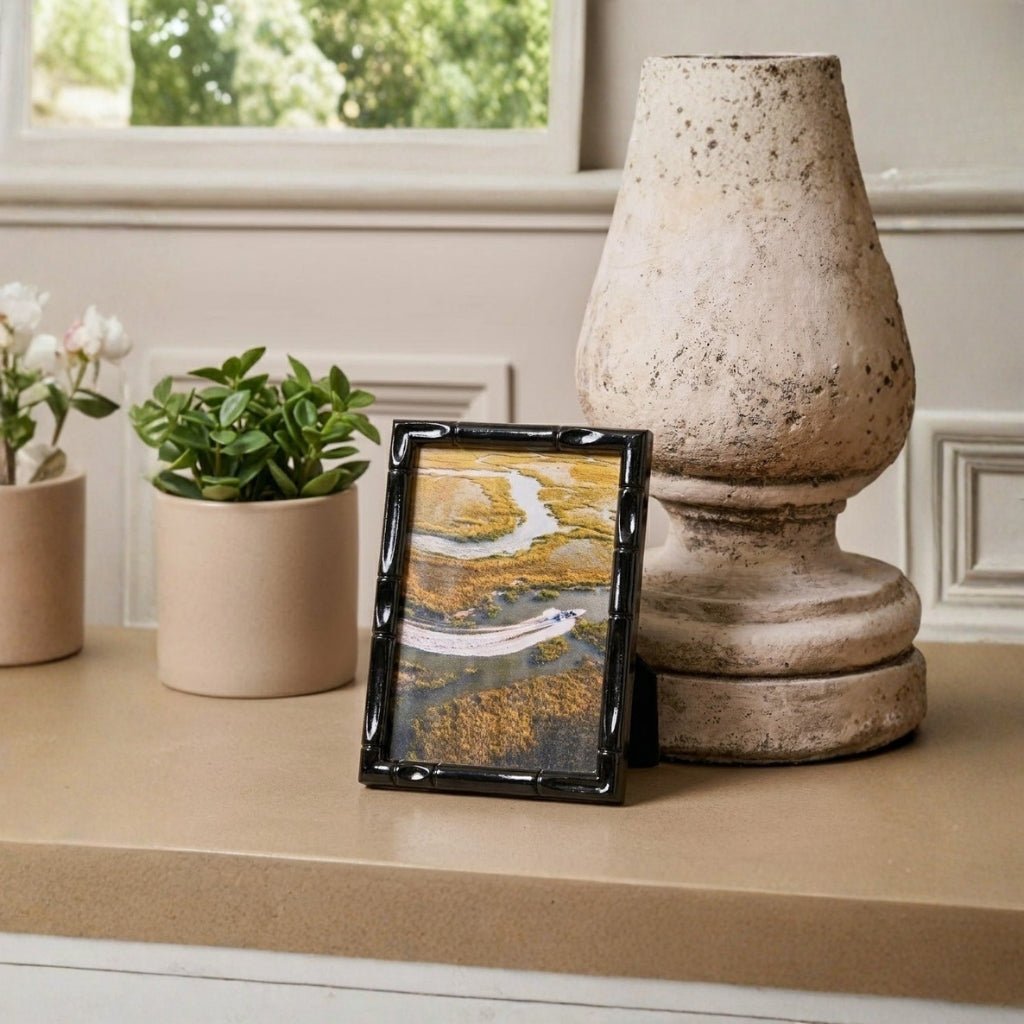 Isabelle Black Rectangular Metal Photo Frame, Picture Frame for Home, Bedroom, Home Office - Photo & Picture Frames from Jaye's Studio