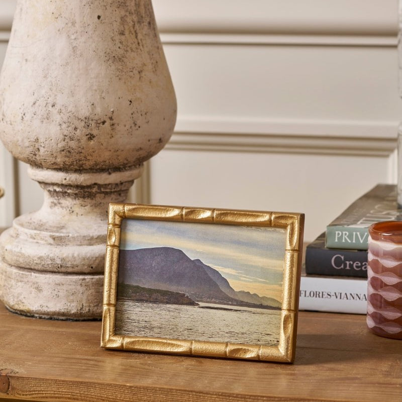 Isabelle Gold Rectangular Metal Photo Frame, Picture Frame for Home, Bedroom, Home Office - Photo & Picture Frames from Jaye's Studio
