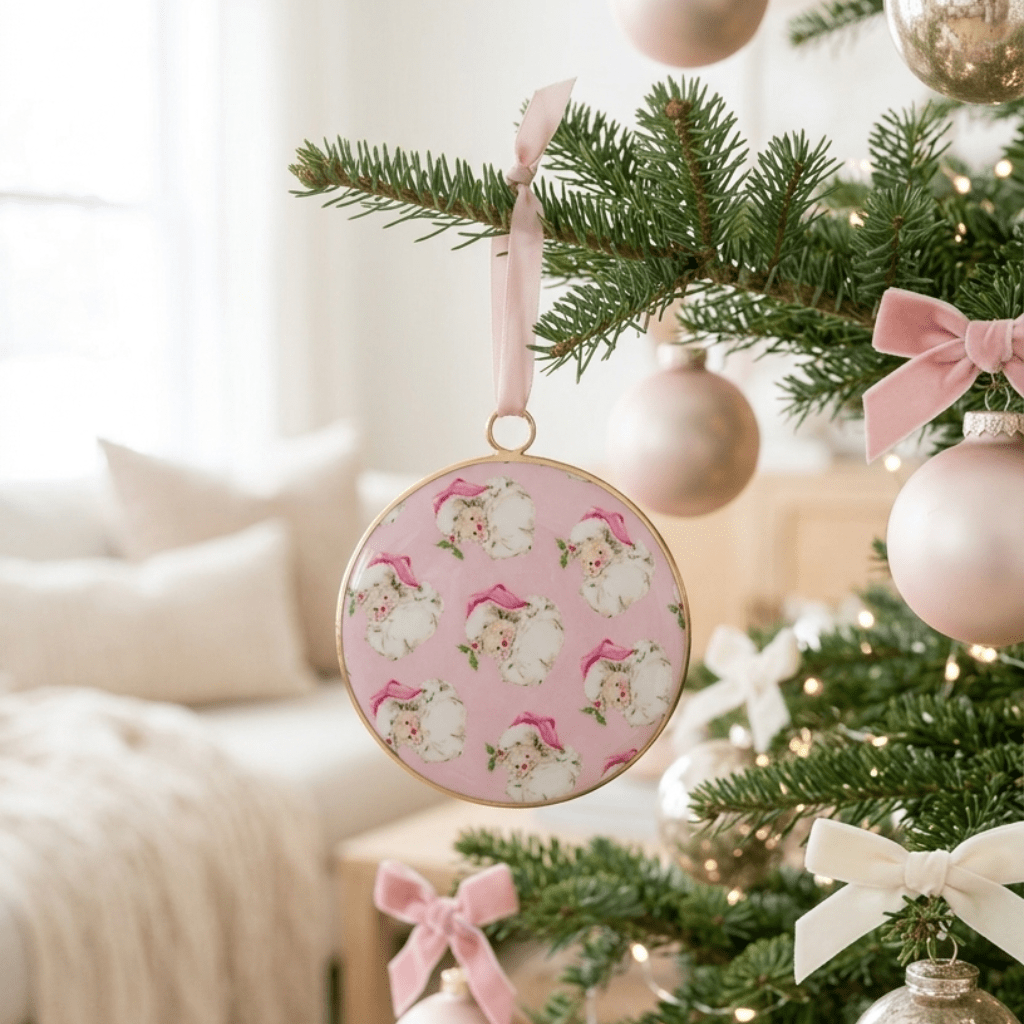 Jolly Santa Ornament (single) - Holiday Ornaments from Jaye's Studio