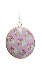 Jolly Santa Ornament (single) - Light Pink - Holiday Ornaments from Jaye's Studio