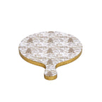 Kyoto Pagoda Taupe and White Large Wooden Charcuterie Board for Cutting, Chopping and Serving - Charcuterie Board from Jaye's Studio