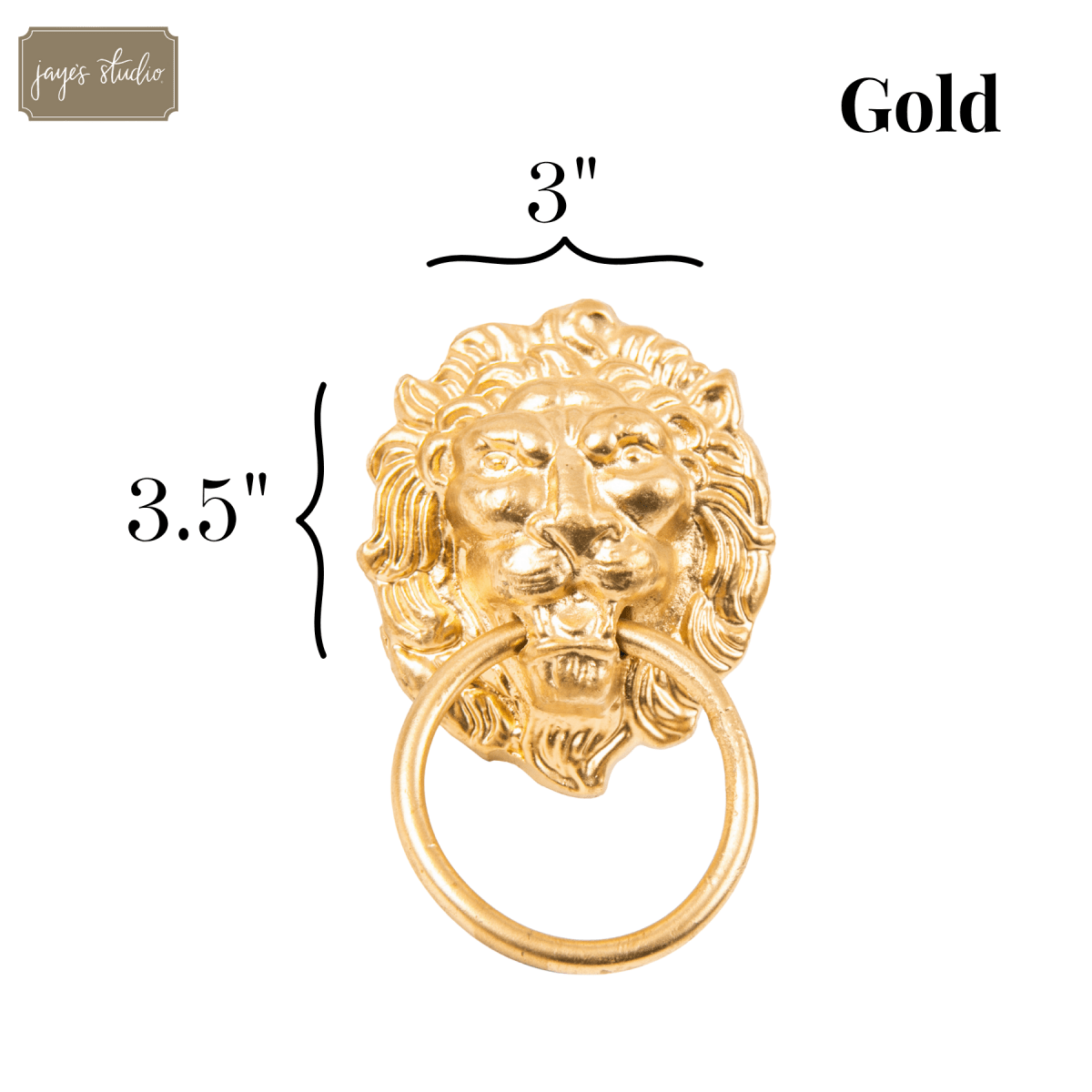 Lion Gold Napkin Rings for Dinnerware, Place Settings, Entertaining (4pk) - Avail 02/22 - Napkin Rings from Jaye's Studio