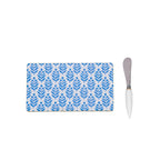 Lotti Enameled Blue Charcuterie Board, Wooden Cutting Board, Chopping Board for Serving, Food & Meat Prep - Charcuterie Board from Jaye's Studio