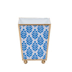 Lottie Enameled Blue Square Metal Cachepot Planter for Bedroom, Home Office, Kitchen, Living Room - Cachepots from Jaye's Studio
