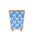 Lottie Enameled Blue Square Metal Cachepot Planter for Bedroom, Home Office, Kitchen, Living Room - Cachepots from Jaye's Studio