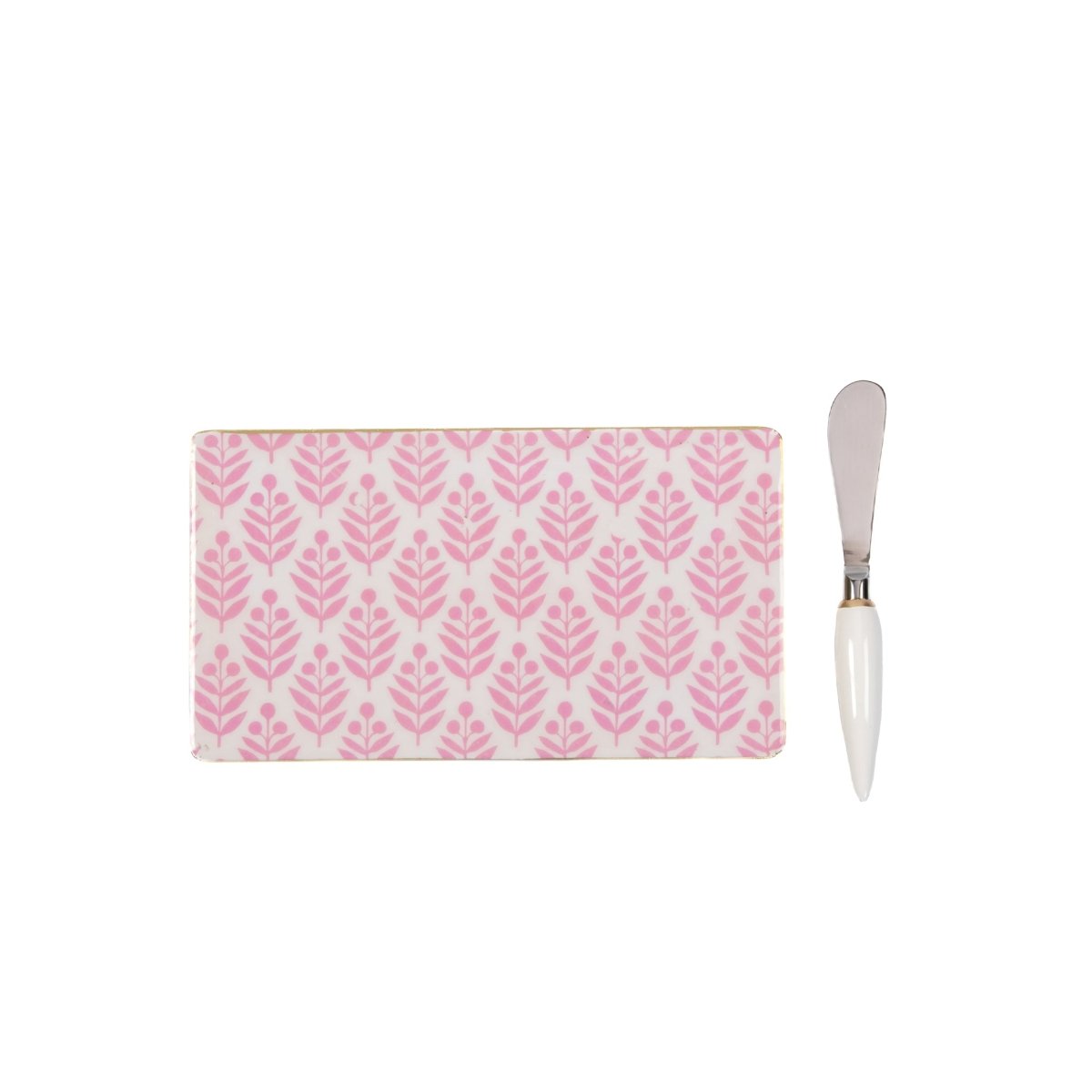 Lottie Enameled Pink Charcuterie Board, Wooden Cutting Board, Chopping Board for Serving, Food & Meat Prep - Cutting Board from Jaye's Studio