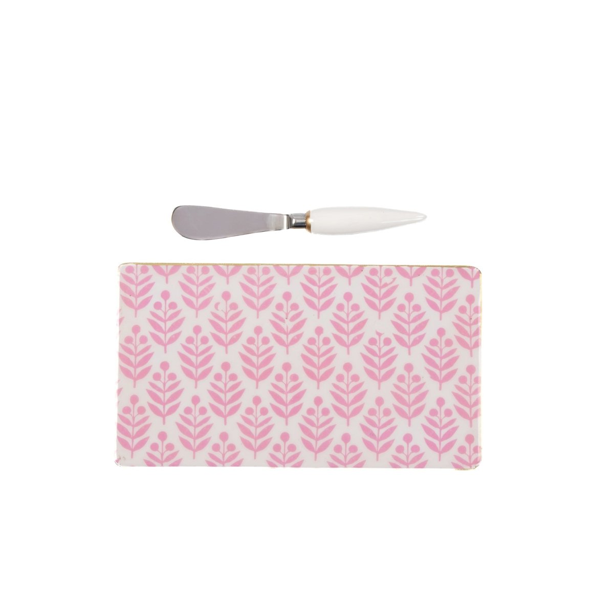 Lottie Enameled Pink Charcuterie Board, Wooden Cutting Board, Chopping Board for Serving, Food & Meat Prep - Cutting Board from Jaye's Studio