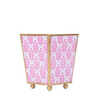 Lottie Enameled Pink Square Metal Cachepot Planter for Bedroom, Home Office, Kitchen, Living Room - Cachepots from Jaye's Studio
