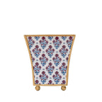 Lucinda Enameled Multi - Color Rectangular Fluted Metal Cachepot Planter for Entryway, Mantle, Home Office, Kitchen and Living Room - Cachepots from Jaye's Studio
