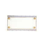 Lucinda Enameled Multi - Color Rectangular Fluted Metal Cachepot Planter for Entryway, Mantle, Home Office, Kitchen and Living Room - Cachepots from Jaye's Studio