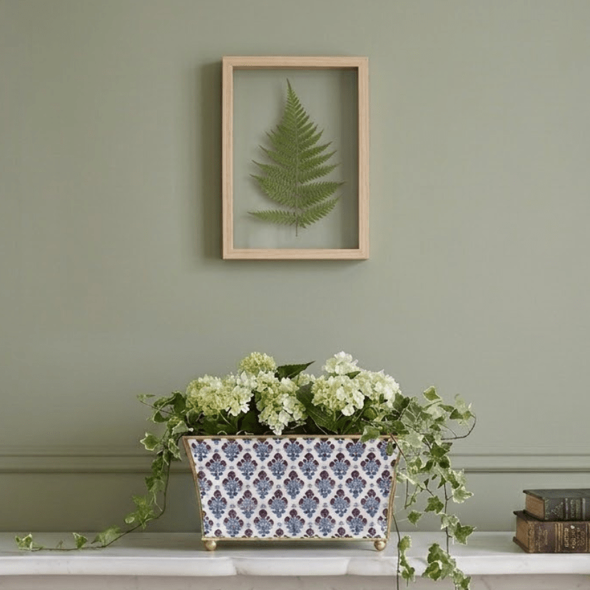 Lucinda Enameled Multi - Color Rectangular Fluted Metal Cachepot Planter for Entryway, Mantle, Home Office, Kitchen and Living Room - Cachepots from Jaye's Studio