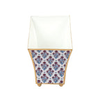 Lucinda Enameled Multi - Color Rectangular Fluted Metal Cachepot Planter for Entryway, Mantle, Home Office, Kitchen and Living Room - Cachepots from Jaye's Studio
