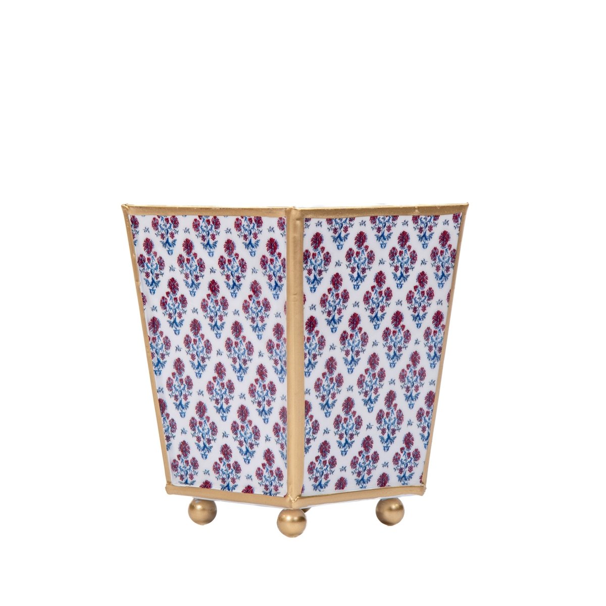 Lucinda Enameled Multi - Color Square Metal Cachepot Planter for Bedroom, Home Office, Kitchen, Living Room - Cachepots from Jaye's Studio
