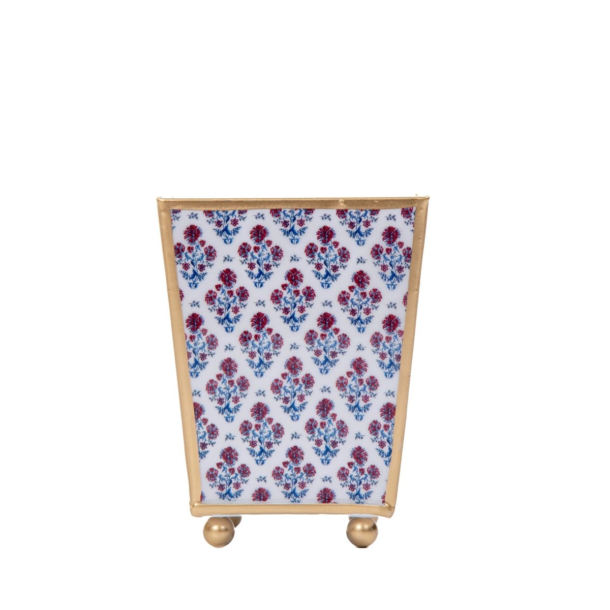Lucinda Enameled Multi - Color Square Metal Cachepot Planter for Bedroom, Home Office, Kitchen, Living Room - Cachepots from Jaye's Studio