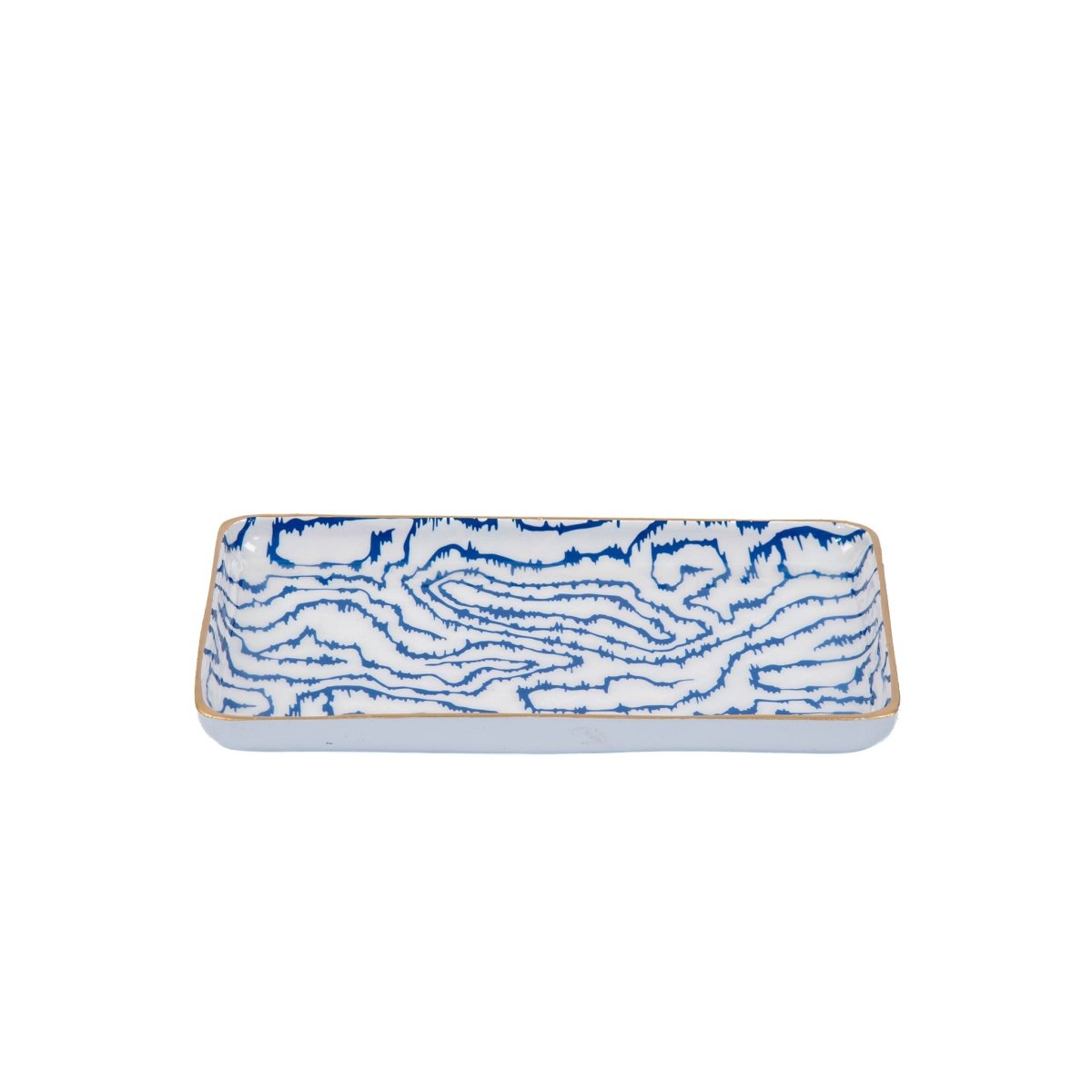 Lucinda Multi - Color Enameled Set of 2 Rectangle Vanity Trays, Catch All Trays - Rowan Decorative Trays - Decorative Trays from Jaye's Studio