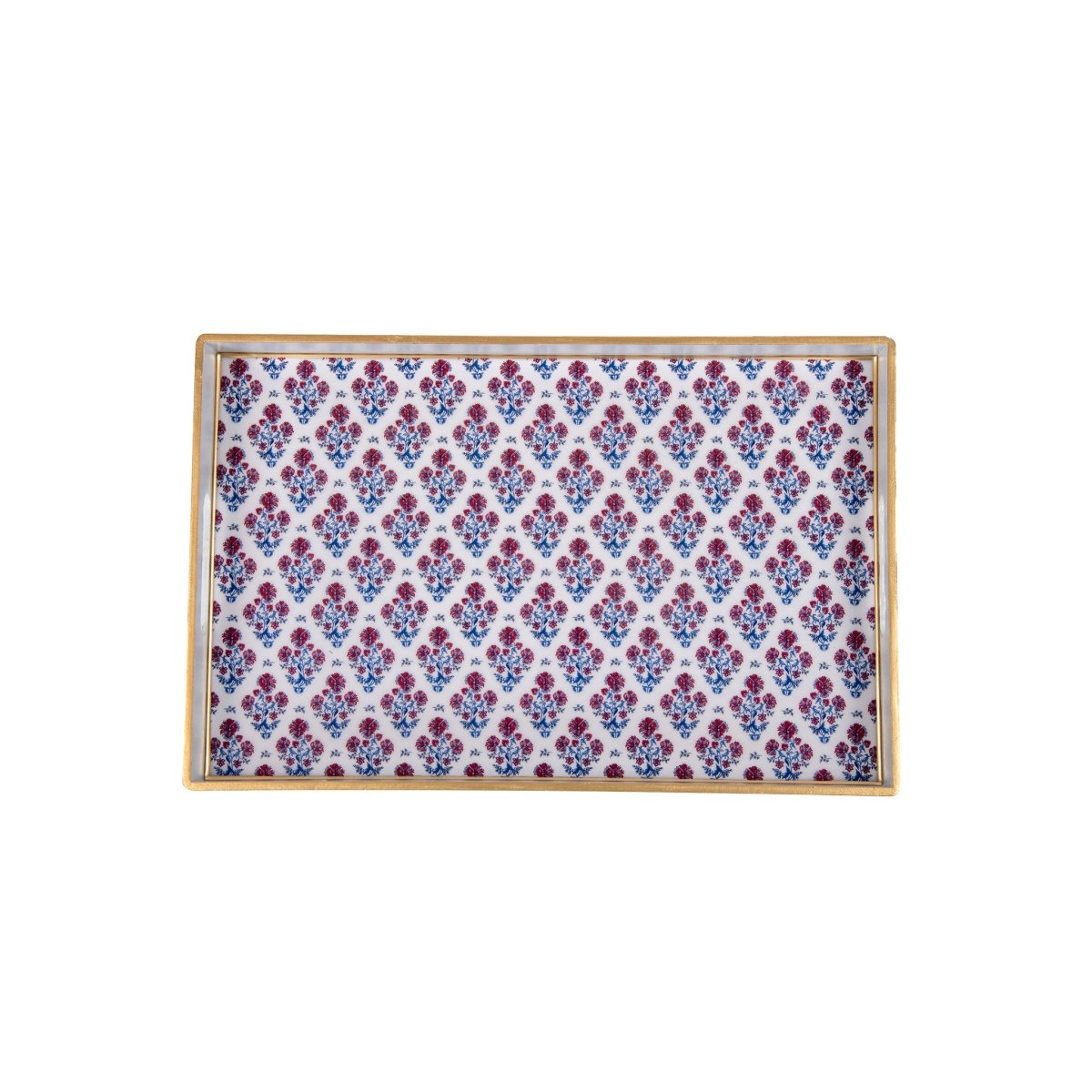 Lucinda Multi Colored Rectangle Decorative Serving Tray - for Kitchen, Barware, Vanity - Serving Trays from Jaye's Studio