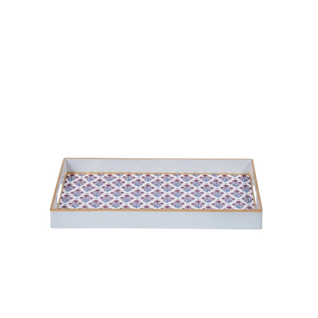 Lucinda Multi Colored Rectangle Decorative Serving Tray - for Kitchen, Barware, Vanity - Serving Trays from Jaye's Studio