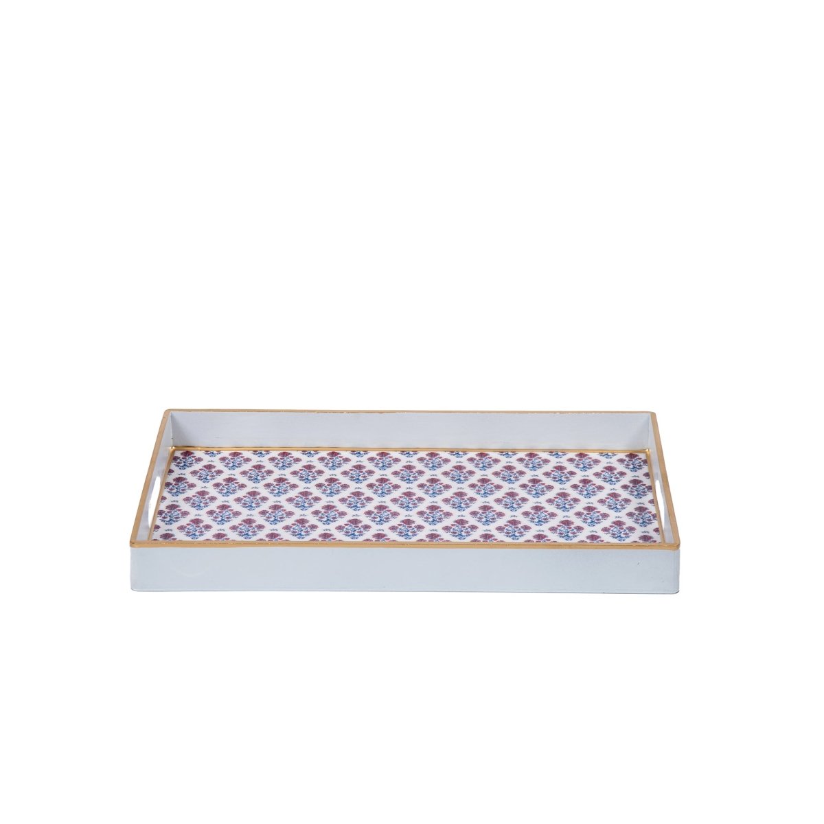 Lucinda Multi Colored Rectangle Decorative Serving Tray - for Kitchen, Barware, Vanity - Serving Trays from Jaye's Studio