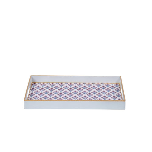 Lucinda Multi Colored Rectangle Decorative Serving Tray - for Kitchen, Barware, Vanity - Serving Trays from Jaye's Studio