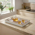 Lucinda Multi Colored Rectangle Decorative Serving Tray - for Kitchen, Barware, Vanity - Serving Trays from Jaye's Studio