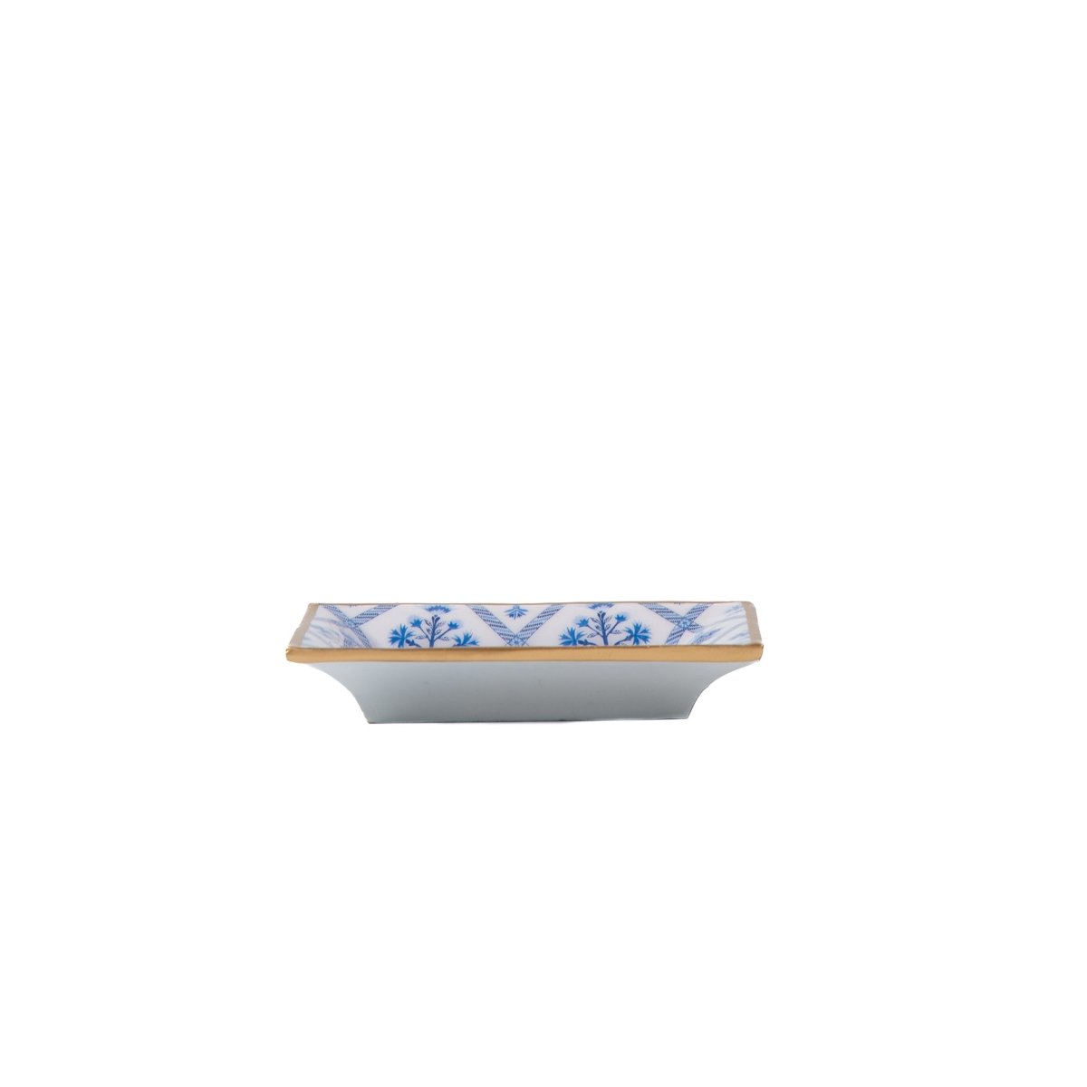 Marigold Lattice Blue Rectangle Catch All Tray, Jewelry Tray for Bathroom, Vanity - Decorative Landry Tray - Trinket Trays from Jaye's Studio