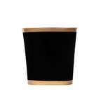 Mattie Black Oval Metal Garbage Can, Wastebasket, Bathroom Trash Can for Home Office, Bedroom, Vanity - Oval without Lid - Wastebaskets from Jaye's Studio