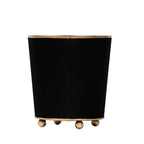 Mattie Black Round Metal Cachepot Planter For Bedroom, Office, Kitchen, Living Room - Cachepots from Jaye's Studio