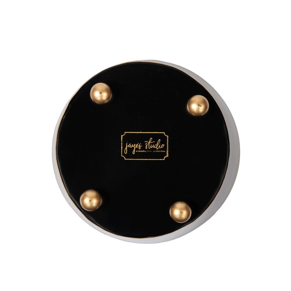 Mattie Black Round Metal Cachepot Planter For Bedroom, Office, Kitchen, Living Room - Cachepots from Jaye's Studio