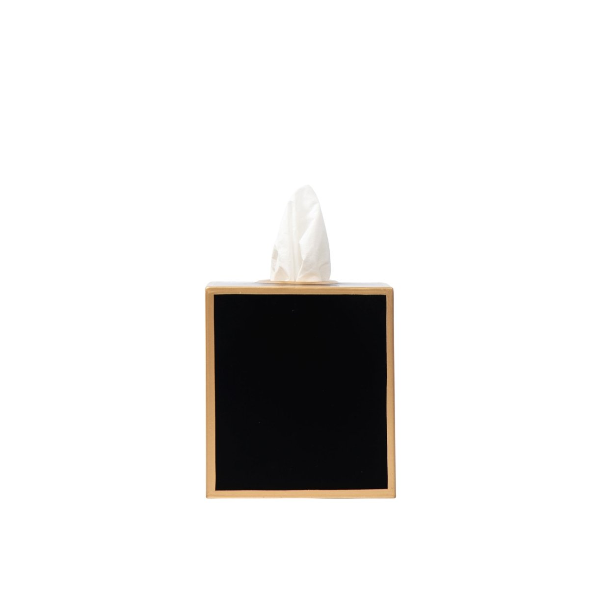 Mattie Black Square Metal Tissue Box Cover for Bathroom, Vanity, Bedroom, Home Office - Tissue Box Cover from Jaye's Studio