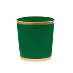 Mattie Emerald Green Oval Metal Garbage Can, Wastebasket, Bathroom Trash Can for Home Office, Bedroom, Vanity - Oval without Lid - Wastebaskets from Jaye's Studio