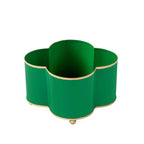Mattie Green / Emerald Green Quatrefoil Metal Cachepot Planter For Bedroom, Office, Kitchen and Living Room - Cachepots from Jaye's Studio