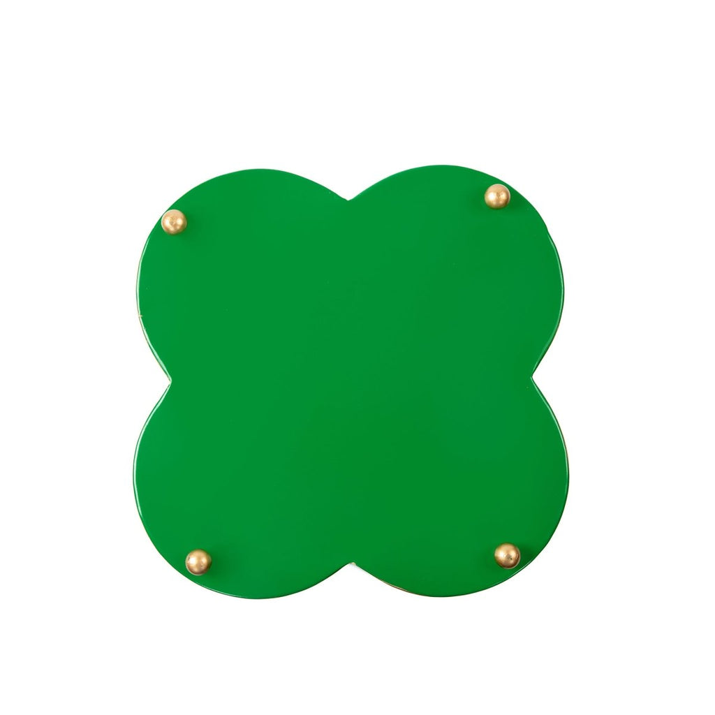 Mattie Green / Emerald Green Quatrefoil Metal Cachepot Planter For Bedroom, Office, Kitchen and Living Room - Cachepots from Jaye's Studio