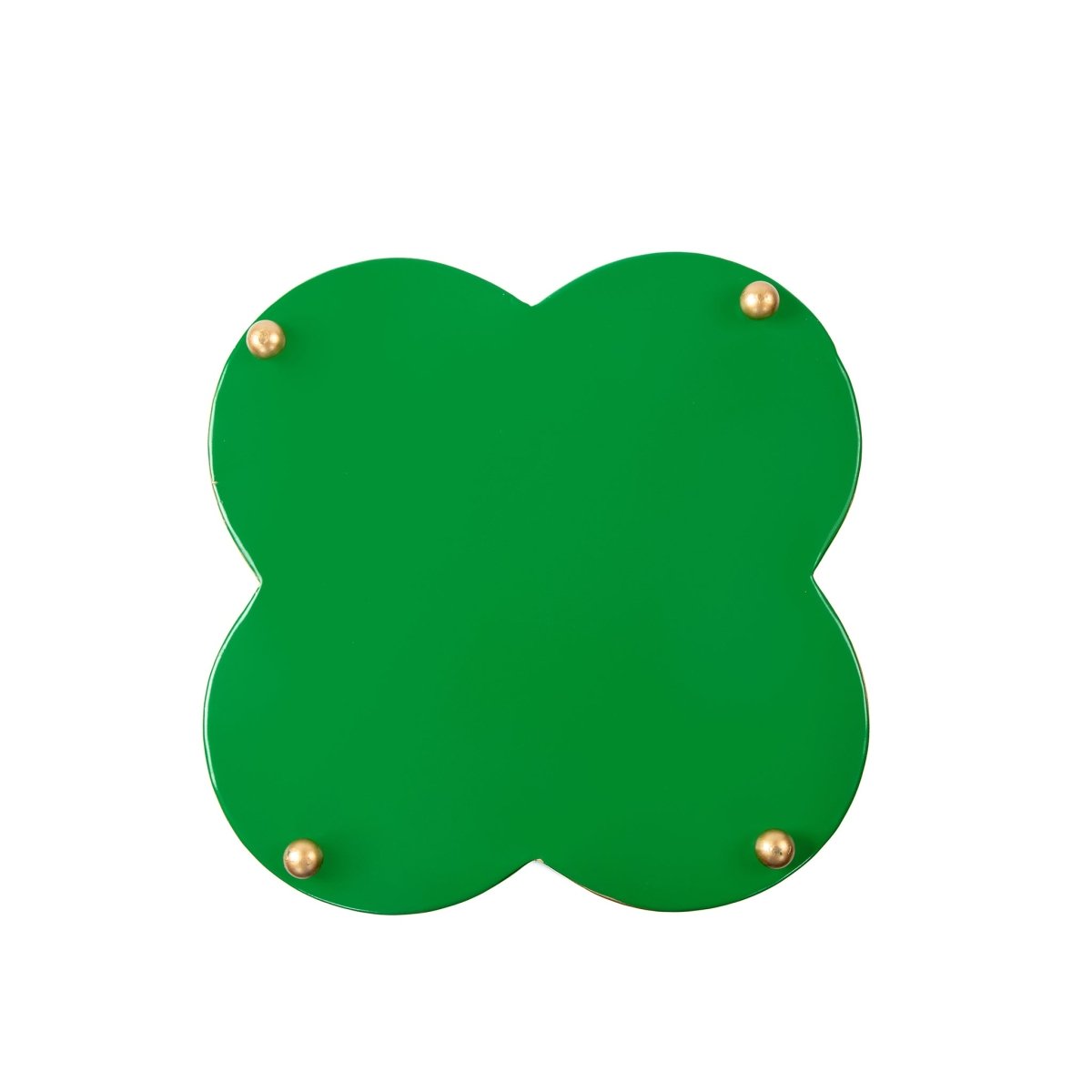 Mattie Green / Emerald Green Quatrefoil Metal Cachepot Planter For Bedroom, Office, Kitchen and Living Room - Cachepots from Jaye's Studio