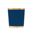 Mattie Indigo Blue Oval Metal Garbage Can, Wastebasket, Bathroom Trash Can for Home Office, Bedroom, Vanity - Oval without Lid - Wastebaskets from Jaye's Studio