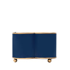 Mattie Indigo Blue Quatrefoil Metal Cachepot Planter For Bedroom, Office, Kitchen and Living Room - Cachepots from Jaye's Studio