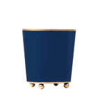 Mattie Indigo Blue Round Metal Cachepot For Bedroom, Office, Kitchen, Living Room - Cachepots from Jaye's Studio