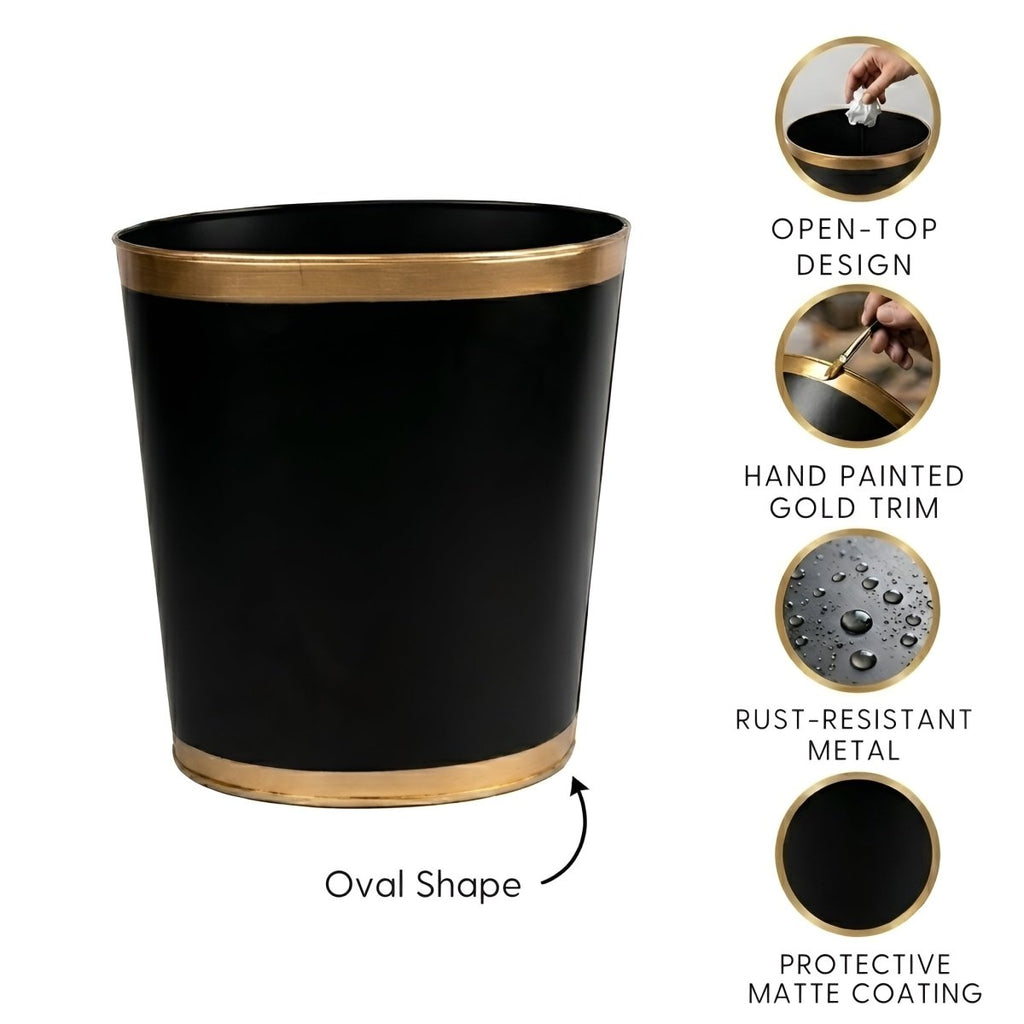 Mattie Oval Wastebasket - Wastebaskets from Jaye's Studio