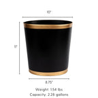 Mattie Oval Wastebasket - Wastebaskets from Jaye's Studio