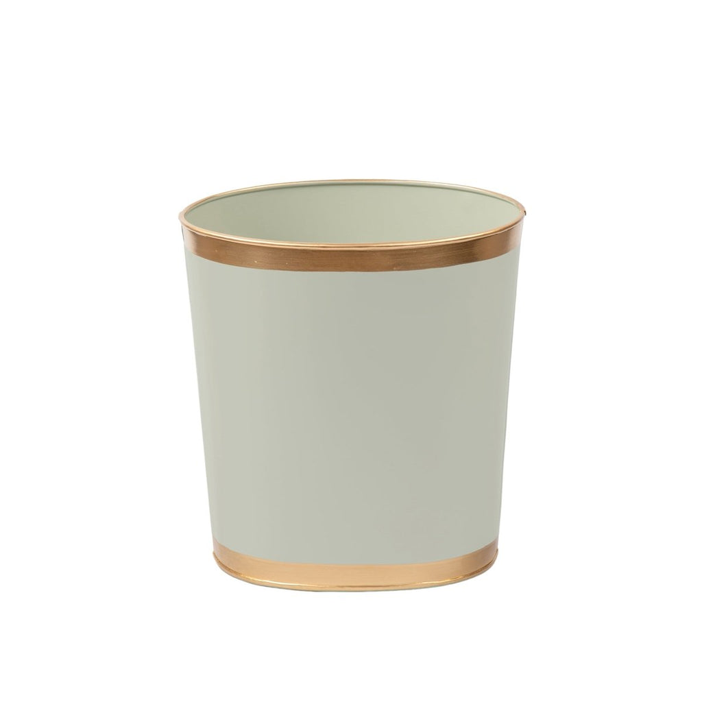 Mattie Oval Wastebasket - Sage Green - Avail 05/12 - Wastebaskets from Jaye's Studio