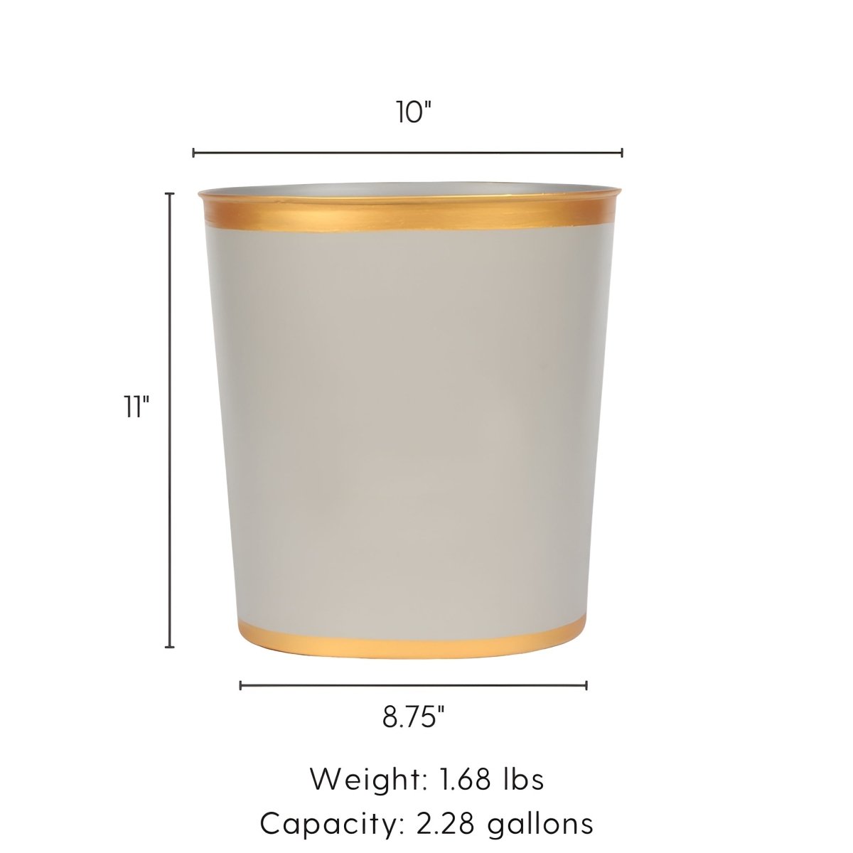 Mattie Oval Wastebasket - Wastebaskets from Jaye's Studio