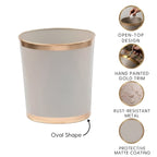 Mattie Oval Wastebasket - Wastebaskets from Jaye's Studio