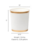 Mattie Oval Wastebasket - Wastebaskets from Jaye's Studio