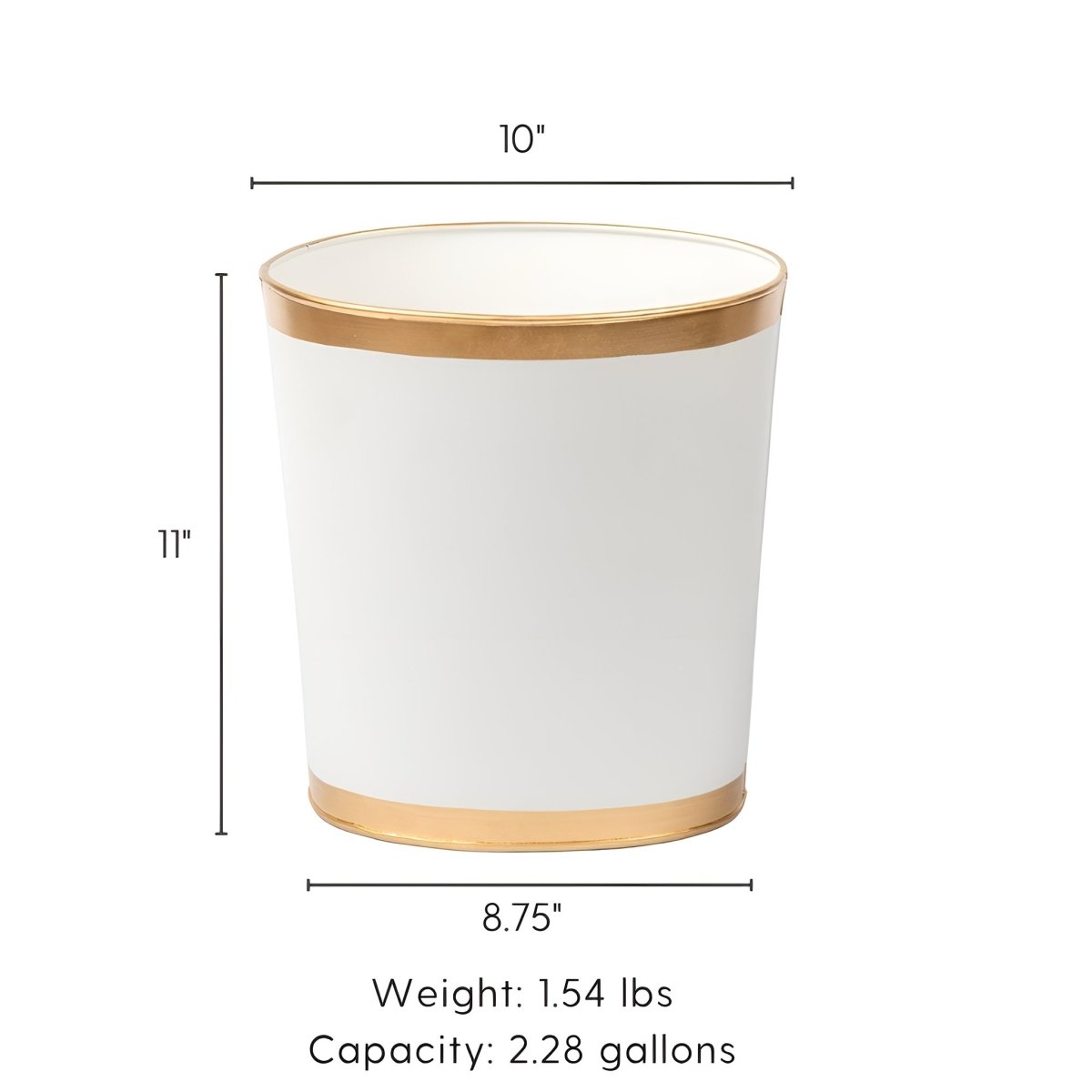 Mattie Oval Wastebasket - Wastebaskets from Jaye's Studio