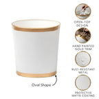 Mattie Oval Wastebasket - Wastebaskets from Jaye's Studio