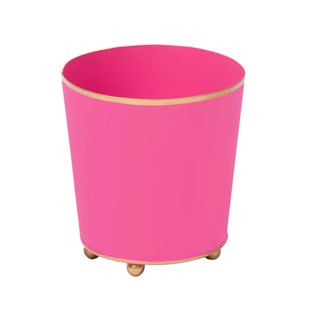 Mattie Pink Round Metal Cachepot For Bedroom, Office, Kitchen, Living Room - Cachepots from Jaye's Studio