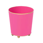 Mattie Pink Round Metal Cachepot For Bedroom, Office, Kitchen, Living Room - Cachepots from Jaye's Studio