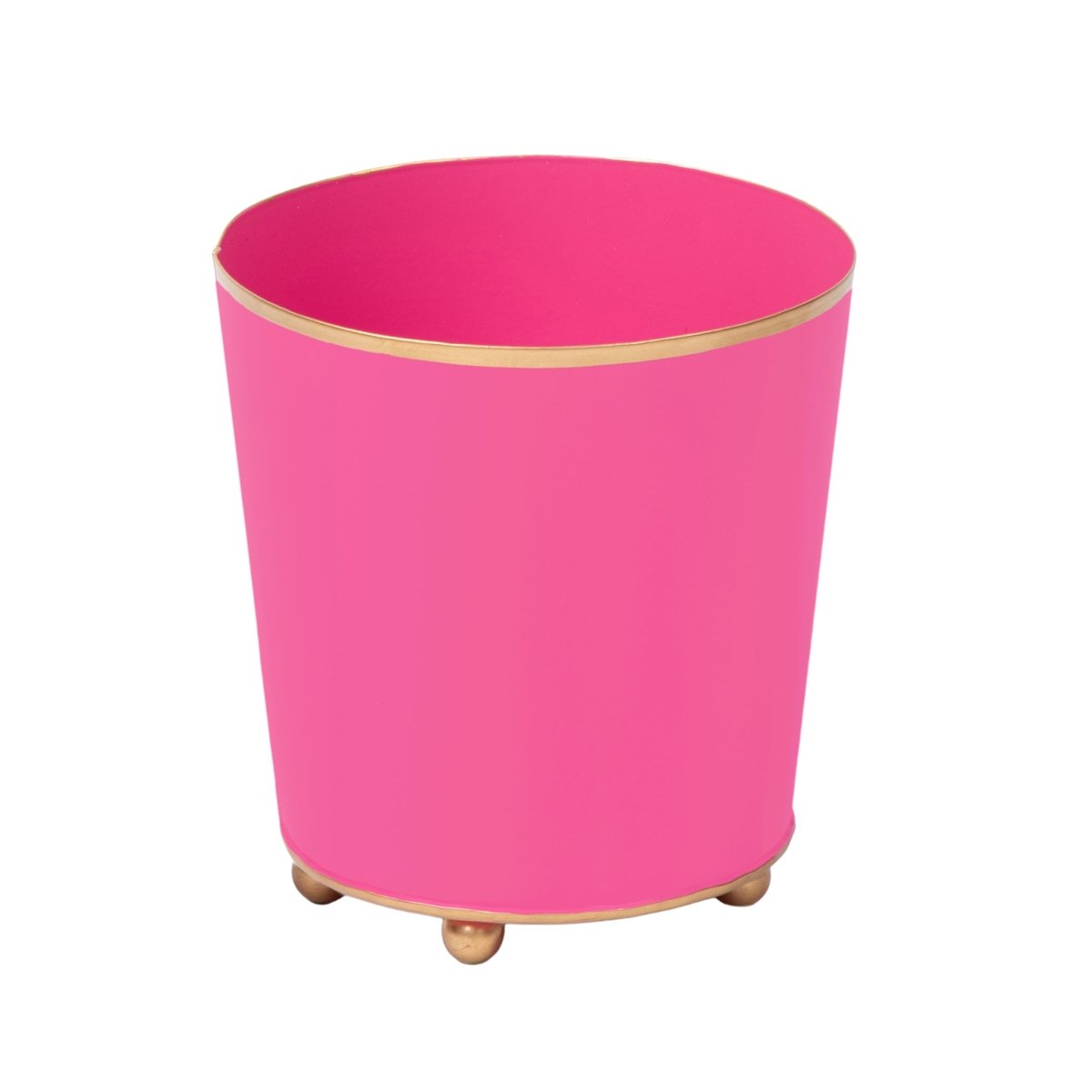 Mattie Pink Round Metal Cachepot For Bedroom, Office, Kitchen, Living Room - Cachepots from Jaye's Studio